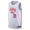 NBA Mænd Trøje Philadelphia 76ers Joel Embiid 21 2022-23 Nike City Edition Hvid Swingman